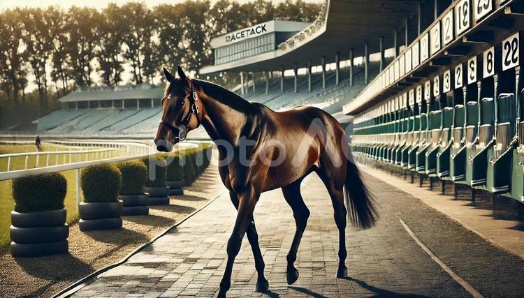 競馬のイメージ～サラブレッド 競走馬,競馬場,馬の写真素材