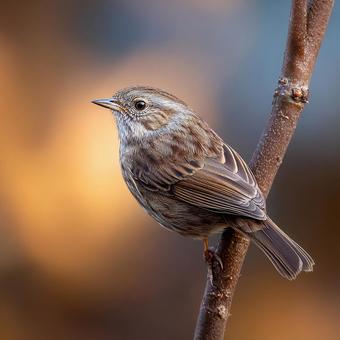 静かに景色を眺める茶色の小鳥 静かに景色を眺める茶色の小鳥の写真