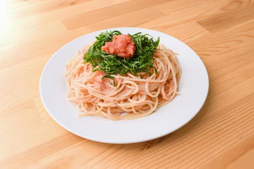 たらこスパゲッティ 料理写真,パスタ,たらこの写真素材