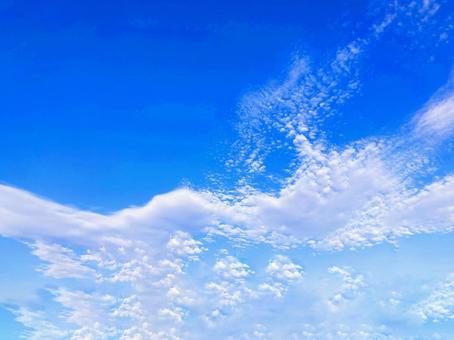 夏空 夏空 夏空,雲,白の写真素材