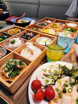 おばんざい3 小鉢,ランチ,食事の写真素材