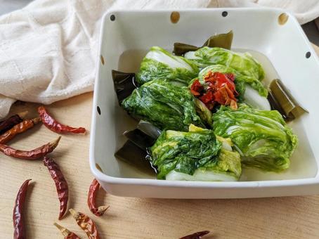 山東菜の漬物の写真