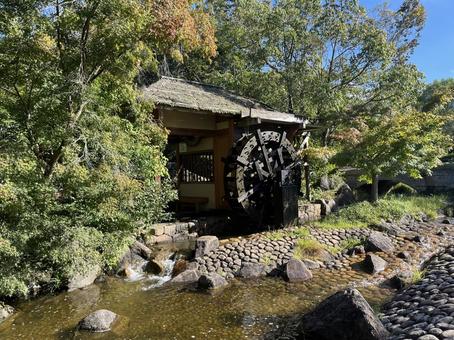 水車小屋 水車小屋 香川県,三豊市,香川用水の写真素材