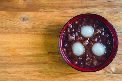 白玉ぜんざい ぜんざい,白玉,小豆の写真素材