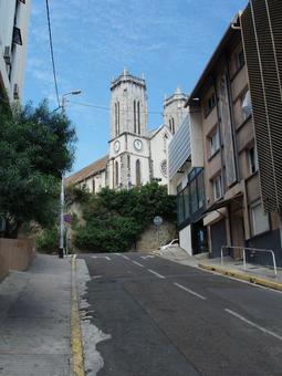 教会のある街並み 教会,街並み,海外の写真素材