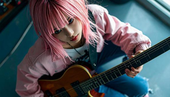 ギター女子の写真