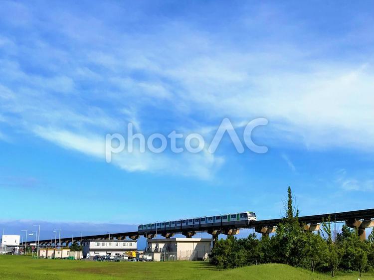 羽田空港　東京モノレール 羽田空港,東京モノレール,空の写真素材