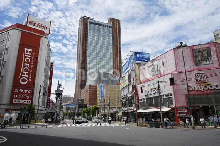 三軒茶屋風景 三軒茶屋,三茶,交差点の写真素材