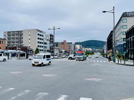 国道1号川端五条交差点 五条通,五条,五条坂の写真素材