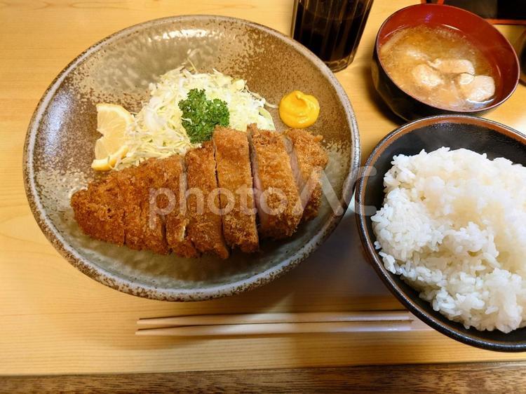 とんかつと大盛りご飯 とんかつ,大盛り,美味しいの写真素材