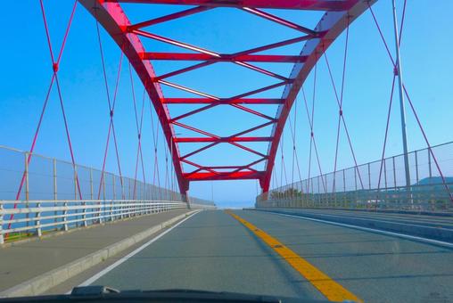 赤いトラス橋③ 赤いトラス橋③の写真