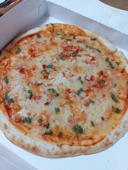 ピザ ピザ,マルゲリータ,食品の写真素材