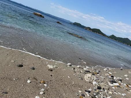 日本海にて 海,自然,砂の写真素材