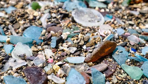 Countless pieces of sea glass, JPG