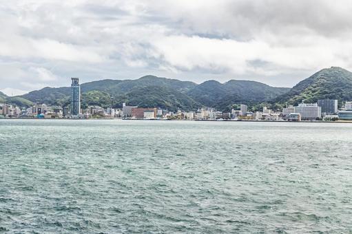 関門海峡の景色 関門海峡の景色 夏,海,関門海峡の写真素材