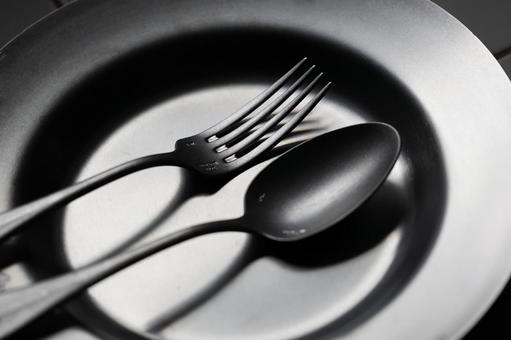 銀の食器 食器,カトラリー,銀食器の写真素材