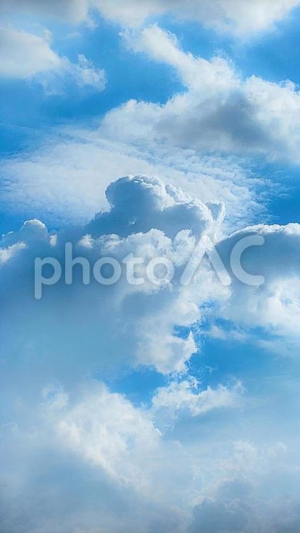 空に浮かぶ美しい白い雲 青空,白い雲,天空の写真素材