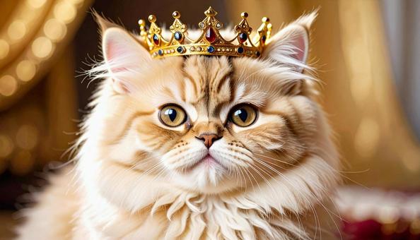 ティアラと猫 ティアラと猫の写真