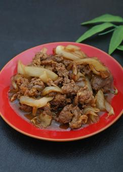 バラ焼き バラ焼き,牛肉,玉ねぎの写真素材