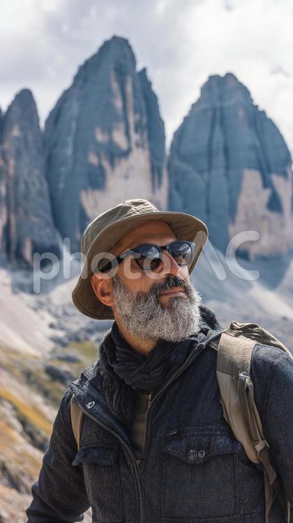 旅をする男性 男性,景色,風景の写真素材
