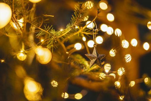 クリスマスツリーのオーナメント クリスマスツリーのオーナメント クリスマス,星,クリスマスツリーの写真素材