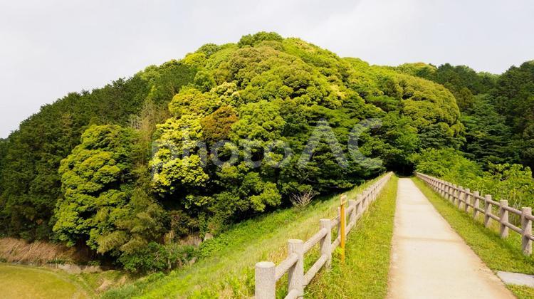 福岡県、宗像市のハイキングコース アウトドア,登山者,ウォーキングの写真素材