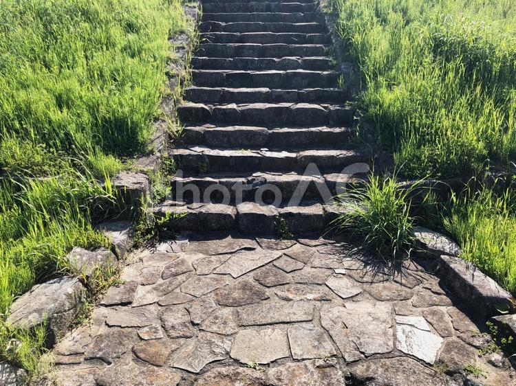 石の階段 階段,石,道の写真素材