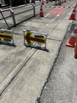 道路規制中 道路規制中の写真