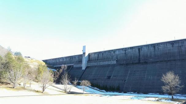 日吉ダム 日吉ダム 日吉ダム,ダム,雪景色の写真素材