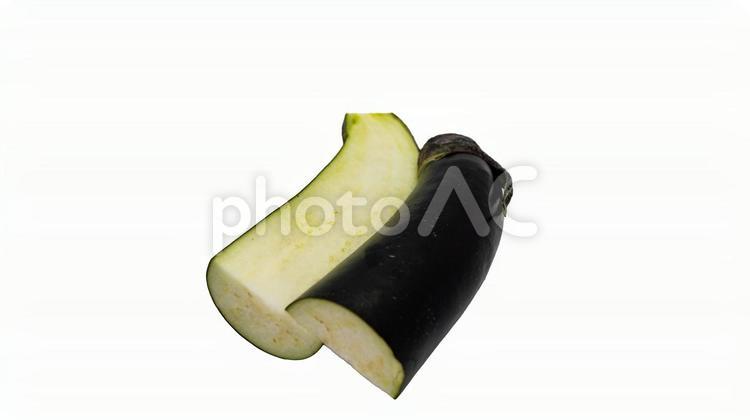 新鮮なナス　カット断面　マクロ撮影 なす,茄子,野菜の写真素材