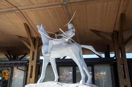 伊達政宗騎馬像⑵ 像,騎馬像,伊達政宗の写真素材