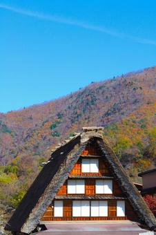 秋の白川郷・日本の心のふるさと 秋の白川郷・日本の心のふるさと 白川郷,合掌造り,集落の写真素材