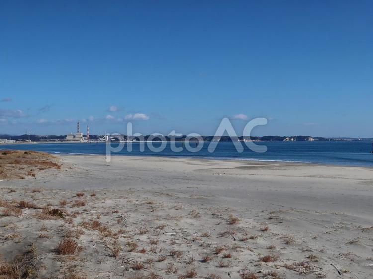 勿来海水浴場 砂浜 勿来海水浴場,勿来,海岸の写真素材