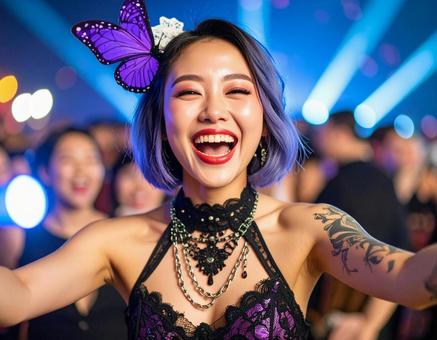 地雷系女子・推しライブでスパーク蝶子さん 地雷系女子・推しライブでスパーク蝶子さん 地雷系,推し活,女子の写真素材