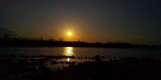 夕日 夕日の写真