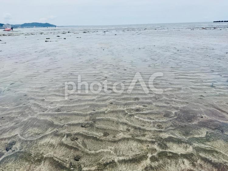 干潮の砂浜 干潮,干潟,引き潮の写真素材