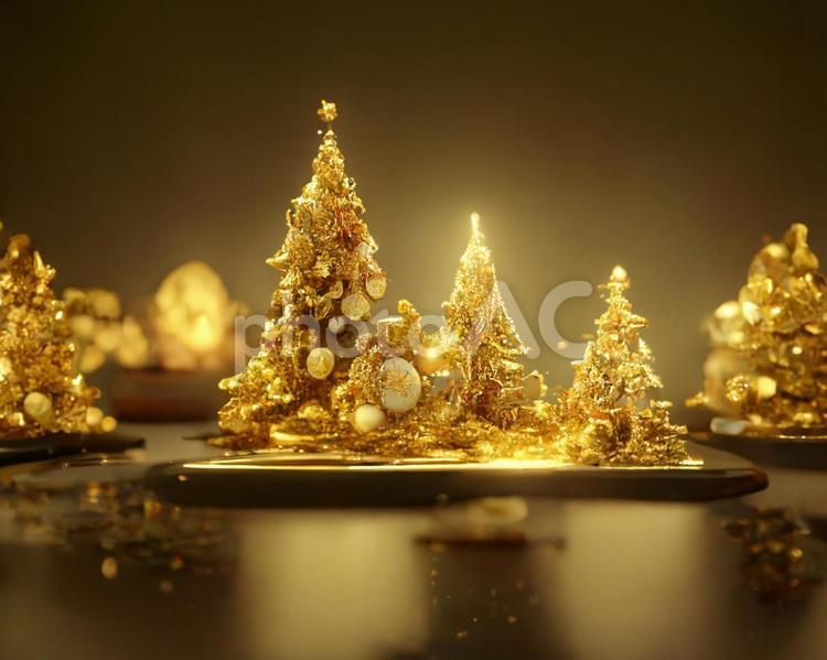 ゴールデンクリスマスツリー③ クリスマス,christmas,豪華の写真素材