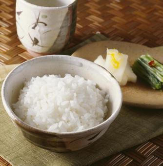 お漬物と炊き立てのご飯 白ごはん,ごはん,漬物の写真素材