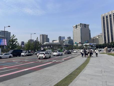 韓国 ソウル 道路 韓国 ソウル 道路 韓国,ソウル,車の写真素材