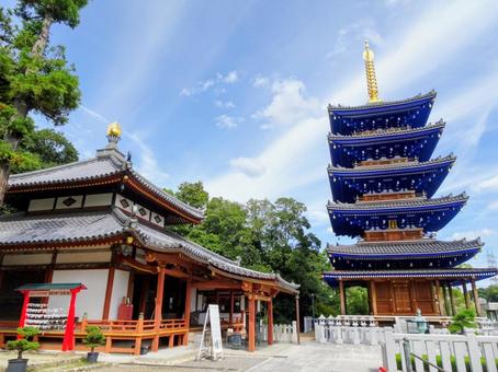 中山寺五重塔 中山寺五重塔 中山寺,参道,花の写真素材