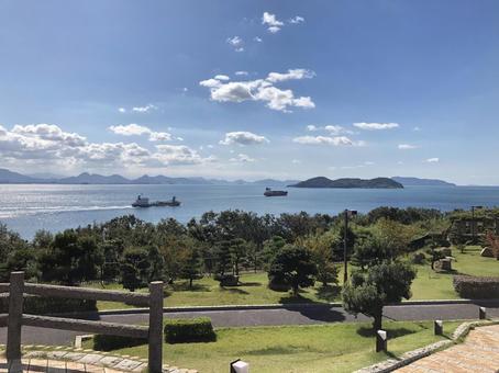 瀬戸内海① 瀬戸内海① 瀬戸内海,船,自然の写真素材