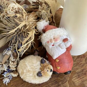サンタの可愛い置き物 クリスマス,イベント,サンタの写真素材