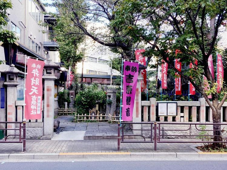 東京風景・吉原神社 吉原神社,吉原観音,神様の写真素材