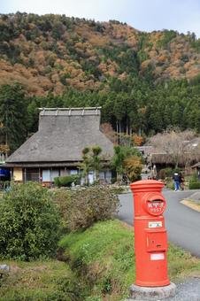 秋の美山かやぶきの里 風景,日本,観光地の写真素材