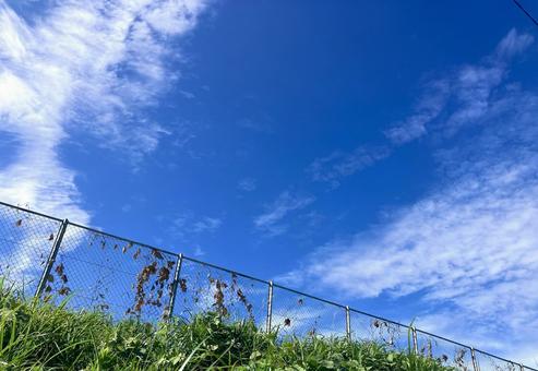 美しい青空と雲 美しい青空と雲の写真