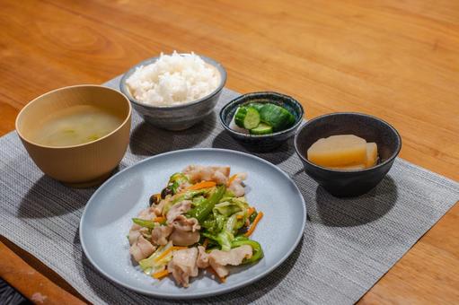 Japanese home-style dinner, JPG