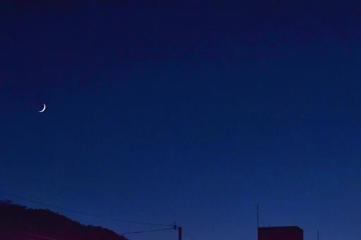 夜空 三日月 夜空 三日月の写真