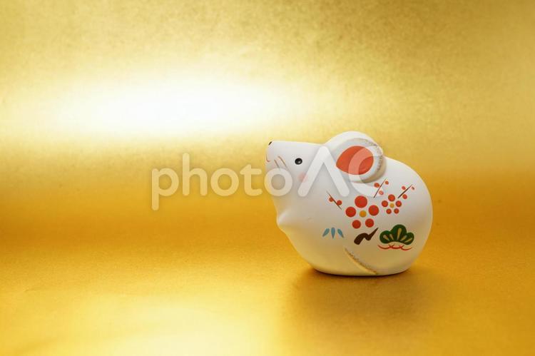 ねずみ年年賀状素材（年賀状素材・正月素材） 年賀状素材,子年,ねずみ年の写真素材