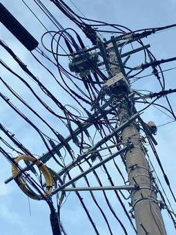 電柱電線6996 電柱電線6996の写真