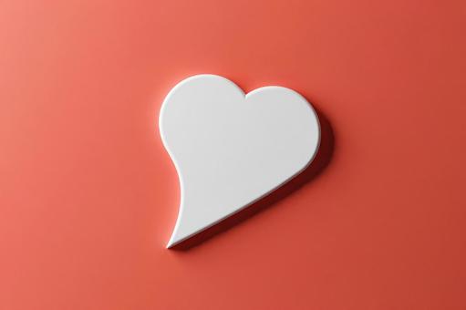 Heart-shaped speech bubble, JPG Heart-shaped speech bubble, JPG